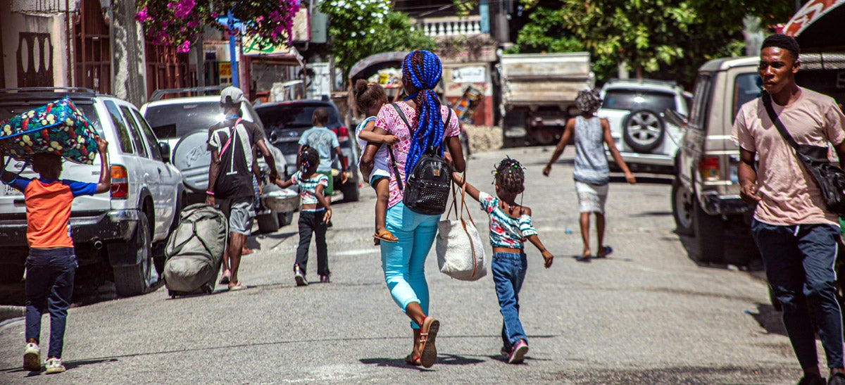 Street scene in the Caribbean