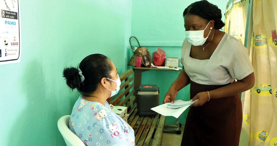 Nurse talking to a patient