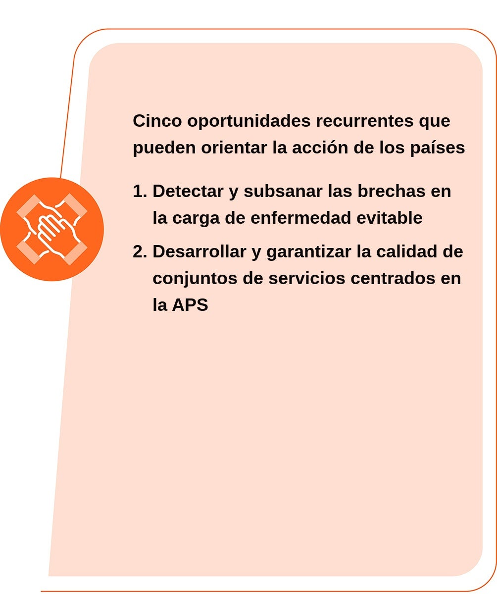 Desarrollar y garantizar la calidad de conjuntos de servicios centrados en la APS 